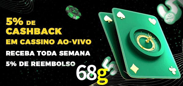 Promoções do cassino ao Vivo 68g